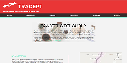 Page d'accueil Tracept